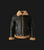 B3 Bomber Battle Shearling Jacket front
