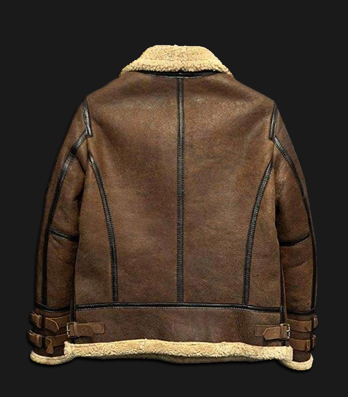 B3-Flight-Aviator-Mens-Fur-Shearling-Leather-Jacket back