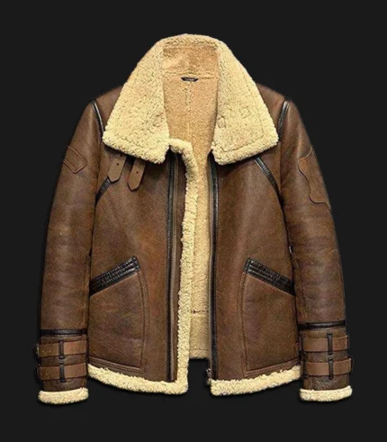 B3-Flight-Aviator-Mens-Fur-Shearling-Leather-Jacket front