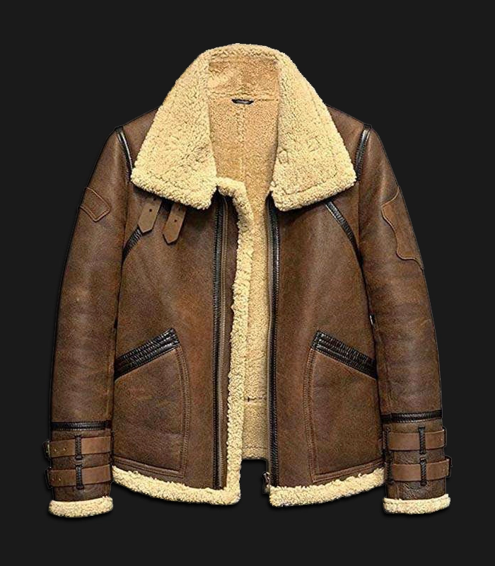 B3-Flight-Aviator-Mens-Fur-Shearling-Leather-Jacket front