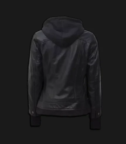 Black-Bomber-Leather-Jacket-for-Women-Back