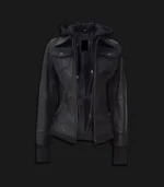 Black-Bomber-Leather-Jacket-for-Women-Front