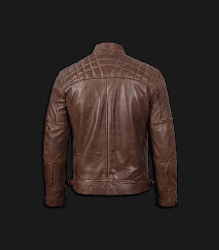 Mens-Chocolate-Brown-Biker-Leather-Jacket-Back