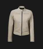 Womens-Beige-Cafe-Racer-Leather-Jacket-Front