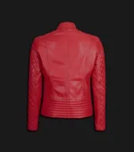 Womens-Red-Quilted-Cafe-Racer-Jacket-Back