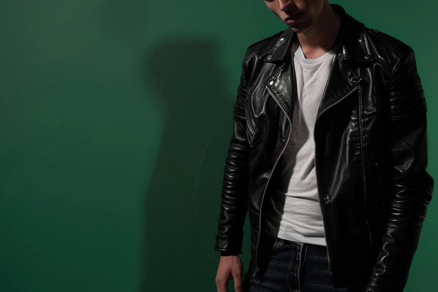 vintage leather jacket